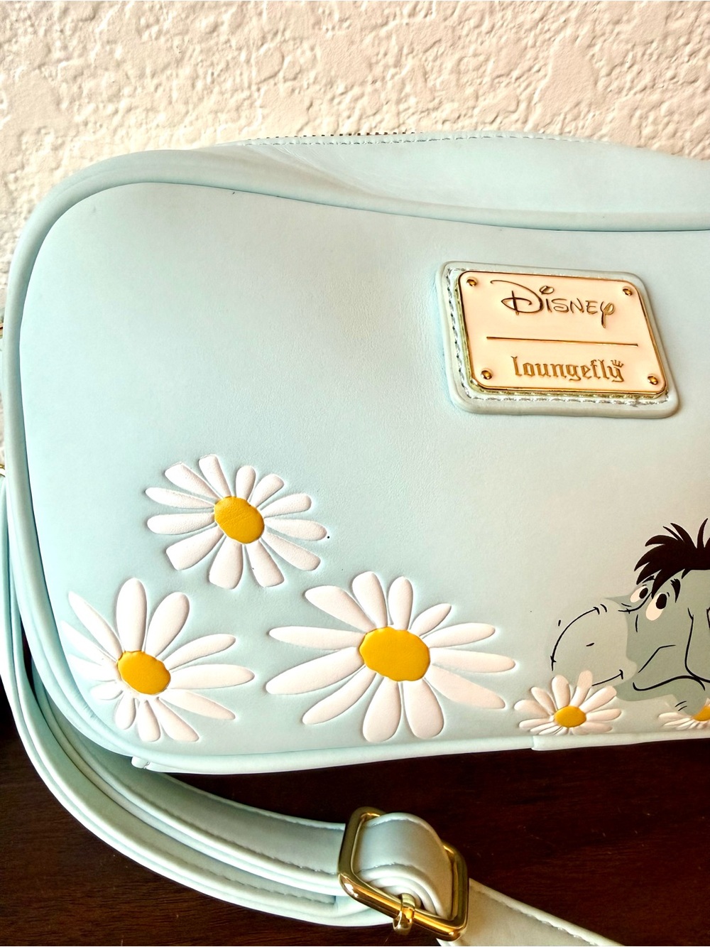 Disney Loungefly Pastel Blue Eeyore Daisy Crossbody Bag Winnie the Pooh - Picture 3 of 16